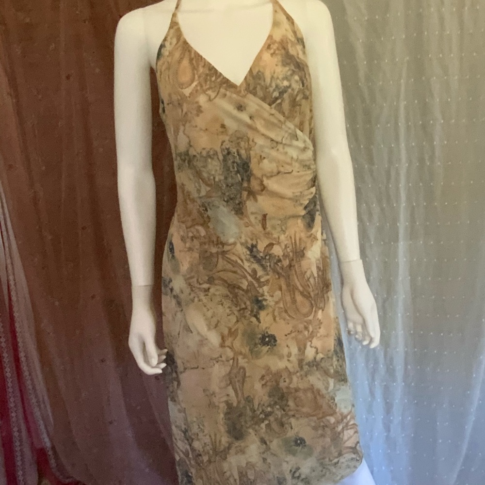 Summer sleeveless strapped print dress